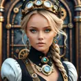 Steampunk portrait of Zara Larsson, Highly Detailed, Intricate, Artstation, Beautiful, Digital Painting, Sharp Focus, Concept Art, Elegant