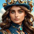 Steampunk portrait of Taylor Hill, Highly Detailed, Intricate, Artstation, Beautiful, Digital Painting, Sharp Focus, Concept Art, Elegant