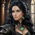 Steampunk portrait of Yennefer, Highly Detailed, Intricate, Artstation, Beautiful, Digital Painting, Sharp Focus, Concept Art, Elegant