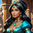 Steampunk portrait of Princess Jasmine, Highly Detailed, Intricate, Artstation, Beautiful, Digital Painting, Sharp Focus, Concept Art, Elegant