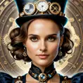 Steampunk portrait of Natalie Portman, Highly Detailed, Intricate, Artstation, Beautiful, Digital Painting, Sharp Focus, Concept Art, Elegant