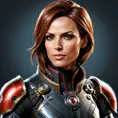 Steampunk portrait of Commander Shepard, Highly Detailed, Intricate, Artstation, Beautiful, Digital Painting, Sharp Focus, Concept Art, Elegant