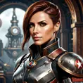 Steampunk portrait of Commander Shepard, Highly Detailed, Intricate, Artstation, Beautiful, Digital Painting, Sharp Focus, Concept Art, Elegant