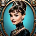 Steampunk portrait of Audrey Hepburn, Highly Detailed, Intricate, Artstation, Beautiful, Digital Painting, Sharp Focus, Concept Art, Elegant