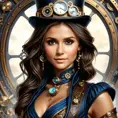 Steampunk portrait of Nina Dobrev, Highly Detailed, Intricate, Artstation, Beautiful, Digital Painting, Sharp Focus, Concept Art, Elegant