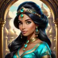 Steampunk portrait of Princess Jasmine, Highly Detailed, Intricate, Artstation, Beautiful, Digital Painting, Sharp Focus, Concept Art, Elegant