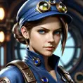 Steampunk portrait of Jill Valentine, Highly Detailed, Intricate, Artstation, Beautiful, Digital Painting, Sharp Focus, Concept Art, Elegant