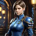 Steampunk portrait of Jill Valentine, Highly Detailed, Intricate, Artstation, Beautiful, Digital Painting, Sharp Focus, Concept Art, Elegant