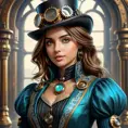 Steampunk portrait of Ana de Armas, Highly Detailed, Intricate, Artstation, Beautiful, Digital Painting, Sharp Focus, Concept Art, Elegant