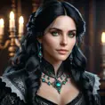 Alluring highly detailed matte portrait of a beautiful Yennefer in the style of Stefan Kostic, 8k, High Definition, Highly Detailed, Intricate, Half Body, Realistic, Sharp Focus, Fantasy, Elegant