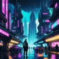 Detailed illustration of a cyberpunk Beneath a Steel Sky city at night, 8k, Intricate Details, Epic, Comic, Sharp Focus, Beautifully Lit by Alena Aenami