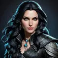 Yennefer from The Witcher in Assassin's Creed style, Highly Detailed, Vibrant Colors, Ink Art, Fantasy, Dark by Stanley Artgerm Lau