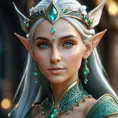 Alluring highly detailed matte portrait of a beautiful elf queen in the style of Stefan Kostic, 8k, High Definition, Highly Detailed, Intricate, Half Body, Realistic, Sharp Focus, Fantasy, Elegant