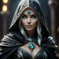 Veiled female necromancer, 8k, Gothic and Fantasy, Elden Ring, Photo Realistic, Dynamic Lighting by Stanley Artgerm Lau, Greg Rutkowski