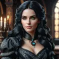 Alluring highly detailed matte portrait of a beautiful Yennefer in the style of Stefan Kostic, 8k, High Definition, Highly Detailed, Intricate, Half Body, Realistic, Sharp Focus, Fantasy, Elegant