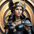 Alluring matte portrait of the beautiful goddess Athena in black leather, 8k, Highly Detailed, Intricate, Realistic, Sharp Focus, Volumetric Lighting, Fantasy, Elegant by Stanley Artgerm Lau, Alphonse Mucha, WLOP