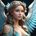 Alluring matte portrait of a beautiful Seraphine with wings, 8k, Highly Detailed, Intricate, Half Body, Realistic, Sharp Focus, Volumetric Lighting, Fantasy, Elegant by Stanley Artgerm Lau, Alphonse Mucha, WLOP