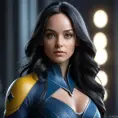 Alluring matte portrait of a beautiful Laura Kinney from Xmen, 8k, Highly Detailed, Intricate, Half Body, Realistic, Sharp Focus, Volumetric Lighting, Fantasy, Elegant by WLOP