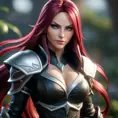 Katarina from League of Legends, 8k, Highly Detailed, Alluring, Photo Realistic, Sharp Focus, Octane Render, Unreal Engine, Volumetric Lighting by Stanley Artgerm Lau