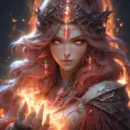 Necromancer fire sorceress from Elden Ring, fantasy magic, 8k, Highly Detailed, Alluring, Artstation, Digital Painting, Photo Realistic, Sharp Focus, Volumetric Lighting, Concept Art by Stanley Artgerm Lau, Alphonse Mucha, Greg Rutkowski, WLOP