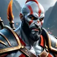 Matte portrait of a fierce Ares, god of war, 4k, Highly Detailed, Hyper Detailed, Powerful, Artstation, Vintage Illustration, Digital Painting, Sharp Focus, Smooth, Concept Art by Stanley Artgerm Lau, Greg Rutkowski