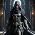 Veiled Assassin with daggers, 8k, Highly Detailed, Artstation, Illustration, Sharp Focus, Unreal Engine, Volumetric Lighting, Concept Art