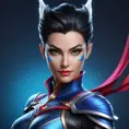 Alluring matte portrait of a beautiful Vayne from League of Legends, 8k, Highly Detailed, Intricate, Half Body, Realistic, Sharp Focus, Volumetric Lighting, Fantasy, Elegant by Stanley Artgerm Lau, WLOP, Stefan Kostic