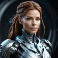 Matte portrait of a beautiful Sarah Kerrigan cyborg in the style of Stefan Kostic, 8k, High Definition, Highly Detailed, Intricate, Half Body, Realistic, Sharp Focus, Fantasy, Elegant