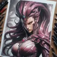 Alluring matte portrait of a fierce Sarah Kerrigan , 8k, Highly Detailed, Intricate, Half Body, Realistic, Sharp Focus, Volumetric Lighting, Fantasy, Elegant by Stanley Artgerm Lau