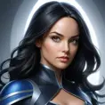 Alluring matte portrait of a beautiful Laura Kinney from Xmen, 8k, Highly Detailed, Intricate, Half Body, Realistic, Sharp Focus, Volumetric Lighting, Fantasy, Elegant by Stanley Artgerm Lau, Greg Rutkowski