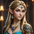 Matte portrait of Princess Zelda with tattoos, 8k, Highly Detailed, Powerful, Alluring, Artstation, Magical, Digital Painting, Photo Realistic, Sharp Focus, Volumetric Lighting, Concept Art by Stanley Artgerm Lau, Greg Rutkowski