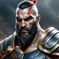 Matte portrait of a fierce Ares, god of war, 4k, Highly Detailed, Hyper Detailed, Powerful, Artstation, Vintage Illustration, Digital Painting, Sharp Focus, Smooth, Concept Art by Stanley Artgerm Lau, Greg Rutkowski