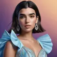 Alluring matte portrait of a beautiful Dua Lipa, 8k, Highly Detailed, Intricate, Half Body, Realistic, Sharp Focus, Volumetric Lighting, Fantasy, Elegant by Stanley Artgerm Lau