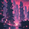 Detailed illustration of a cyberpunk Beneath a Steel Sky city at night, 8k, Intricate Details, Epic, Comic, Sharp Focus, Beautifully Lit by Alena Aenami