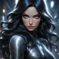 Alluring matte portrait of a beautiful Laura Kinney from Xmen in the style of Stefan Kostic, 8k, Highly Detailed, Intricate, Half Body, Realistic, Sharp Focus, Volumetric Lighting, Fantasy, Elegant by Stanley Artgerm Lau, Greg Rutkowski