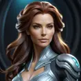 Alluring matte portrait of a beautiful Sarah Kerrigan, 8k, Highly Detailed, Intricate, Half Body, Realistic, Sharp Focus, Volumetric Lighting, Fantasy, Elegant by Stanley Artgerm Lau