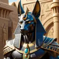 close up fierce looking egyptian god Anubis, 4k, Highly Detailed, Hyper Detailed, Powerful, Artstation, Vintage Illustration, Digital Painting, Sharp Focus, Smooth, Concept Art by Stanley Artgerm Lau, Alphonse Mucha, Greg Rutkowski
