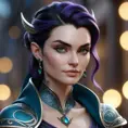 Close up of Morgana with tattoos, 8k, Highly Detailed, Artstation, Bokeh effect, Sharp Focus, Volumetric Lighting, Concept Art by Stanley Artgerm Lau, Greg Rutkowski