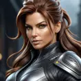 Alluring matte portrait of a beautiful fierce Sarah Kerrigan in leather, 8k, Highly Detailed, Intricate, Half Body, Realistic, Sharp Focus, Volumetric Lighting, Fantasy, Elegant by Stanley Artgerm Lau, WLOP, Stefan Kostic