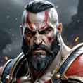 Matte portrait of a fierce Ares, god of war, 4k, Highly Detailed, Hyper Detailed, Powerful, Artstation, Vintage Illustration, Digital Painting, Sharp Focus, Smooth, Concept Art by Stanley Artgerm Lau, Greg Rutkowski