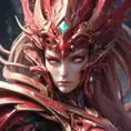 Alluring matte portrait of Star Craft's beautiful red haired Sarah Kerrigan alien Protoss, 8k, Highly Detailed, Intricate, Half Body, Realistic, Sharp Focus, Volumetric Lighting, Fantasy, Elegant by Stanley Artgerm Lau, WLOP, Stefan Kostic
