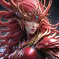 Alluring matte portrait of Star Craft's beautiful red haired Sarah Kerrigan alien Protoss, 8k, Highly Detailed, Intricate, Half Body, Realistic, Sharp Focus, Volumetric Lighting, Fantasy, Elegant by Stanley Artgerm Lau, WLOP, Stefan Kostic