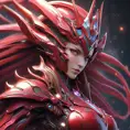 Alluring matte portrait of Star Craft's beautiful red haired Sarah Kerrigan alien Protoss, 8k, Highly Detailed, Intricate, Half Body, Realistic, Sharp Focus, Volumetric Lighting, Fantasy, Elegant by Stanley Artgerm Lau, WLOP, Stefan Kostic