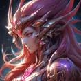 Alluring matte portrait of Star Craft's beautiful red haired Sarah Kerrigan alien Protoss, 8k, Highly Detailed, Intricate, Half Body, Realistic, Sharp Focus, Volumetric Lighting, Fantasy, Elegant by Stanley Artgerm Lau, WLOP, Stefan Kostic