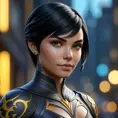 Matte portrait of Cassandra Cain with tattoos, 8k, Highly Detailed, Alluring, Artstation, Bokeh effect, Sharp Focus, Volumetric Lighting, Concept Art by Stanley Artgerm Lau, Greg Rutkowski