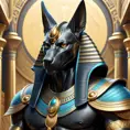 close up fierce looking egyptian god Anubis, 4k, Highly Detailed, Hyper Detailed, Powerful, Artstation, Vintage Illustration, Digital Painting, Sharp Focus, Smooth, Concept Art by Stanley Artgerm Lau, Alphonse Mucha, Greg Rutkowski