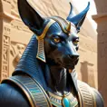 close up fierce looking egyptian god Anubis, 4k, Highly Detailed, Hyper Detailed, Powerful, Artstation, Vintage Illustration, Digital Painting, Sharp Focus, Smooth, Concept Art by Stanley Artgerm Lau, Alphonse Mucha, Greg Rutkowski