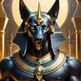 close up fierce looking egyptian god Anubis, 4k, Highly Detailed, Hyper Detailed, Powerful, Artstation, Vintage Illustration, Digital Painting, Sharp Focus, Smooth, Concept Art by Stanley Artgerm Lau, Alphonse Mucha, Greg Rutkowski