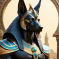 close up fierce looking egyptian god Anubis, 4k, Highly Detailed, Hyper Detailed, Powerful, Artstation, Vintage Illustration, Digital Painting, Sharp Focus, Smooth, Concept Art by Stanley Artgerm Lau, Alphonse Mucha, Greg Rutkowski