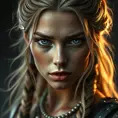 Alluring highly detailed matte portrait of a beautiful Aloy with shimmering hair in the style of Stefan Kostic, 8k, High Definition, Highly Detailed, Intricate, Half Body, Realistic, Sharp Focus, Fantasy, Elegant